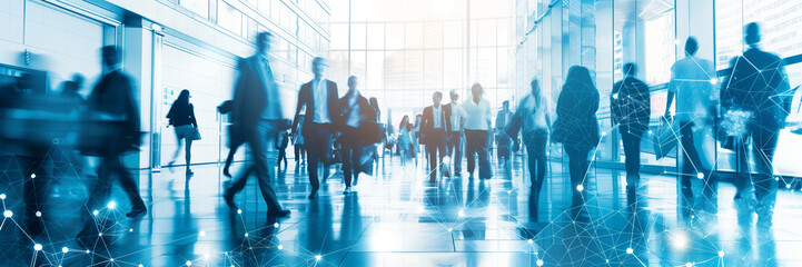 banner. Healthcare business data and Medical business growth, Medical hub on global network, Medical marketing, Health insurance