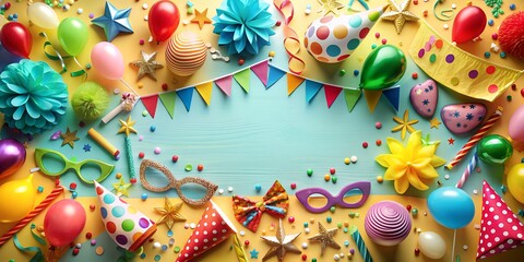 Obraz premium Party Fete Karneval Geburtstag Dekoration Generative AI