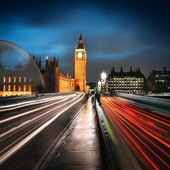 Obraz premium London by night, AI generated