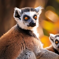Obraz premium lemur primate animal, AI generated