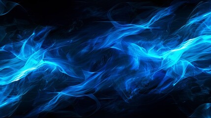 Obraz premium Abstract blue wavy background with glowing lines