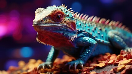 Fototapeta premium iguana on a tree