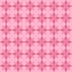 Beautiful seamless pattern, shaped like a four-petal flower with a pink color combination concept. Suitable for various decoration purposes such as wrapping paper, wallpaper, background, etc.