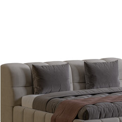 A bed, colorful design, bed, no background, different design, png, white background, isolated, abstract, 3d model.