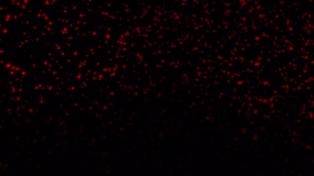 Red watercolor spray .Red bright paint particles on black background. Abstract festive panoramic illustration