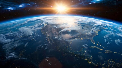 Obraz premium planet earth seen from space generative ai