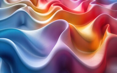 Obraz premium Wavy, colorful surface with a gradient effect