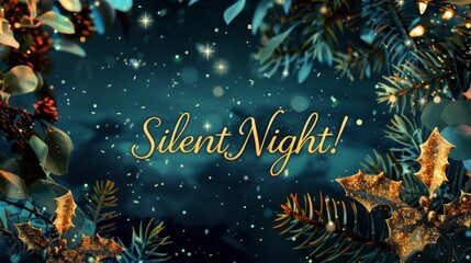 Fototapeta premium A festive winter scene with the words 