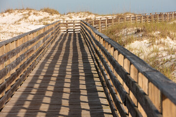 Boardwalk walkway to the beach at Gulf State Park, Gulf Shores, Alabama