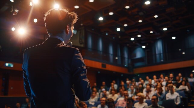 Capturing the success and excitement of a startup pitch event with entrepreneurs presenting innovative ideas to potential investors, showcasing the entrepreneurial spirit in action