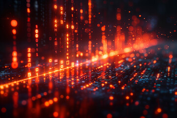 Fototapeta premium Red futuristic background