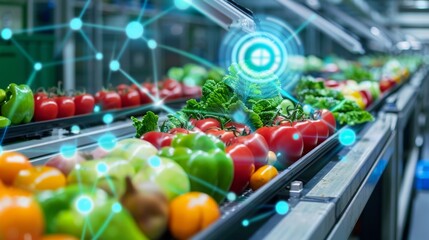 food technology concept, food supply chain 