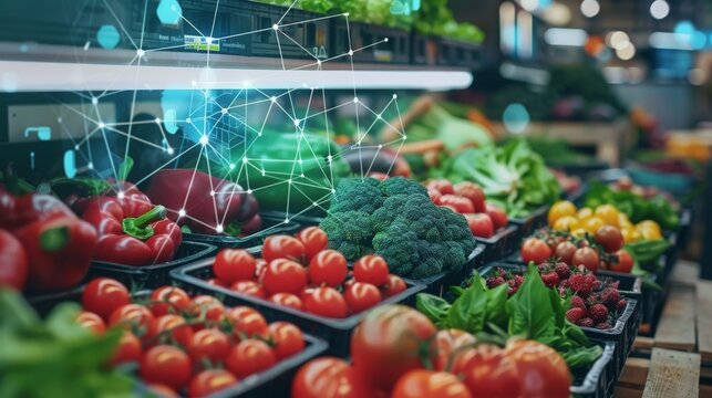 food technology concept, food supply chain 