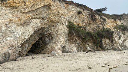 Cave in by the beach