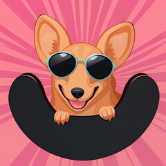 dog with sunglasses