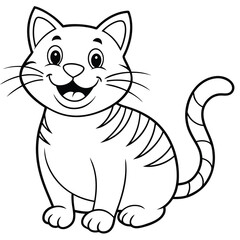 Cat silhouette with white background