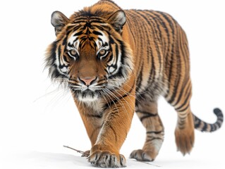 Fototapeta premium Majestic Bengal Tiger Walking on Transparent Background