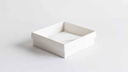 Simple napkin box isolated on a clean white background, perfect for product display and marketing materials