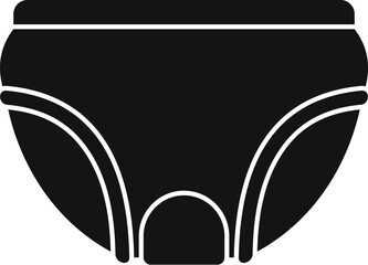Black underwear icon in simple style isolated on white background