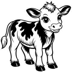 baby cow Vector