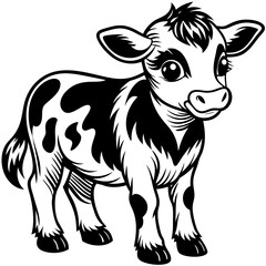 baby cow Vector