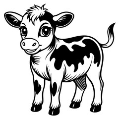 baby cow Vector