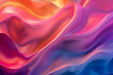 Obraz premium Abstract colorful flowing fabric background. Vibrant gradient of red, orange, pink, purple and blue.
