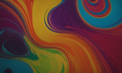 Fototapeta premium colorful abstract painting featuring swirling patterns of various colors.