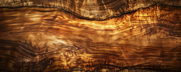 A refined koa wood backdrop featuring warm, golden hues and intricate grain details, perfect for luxurious visuals.