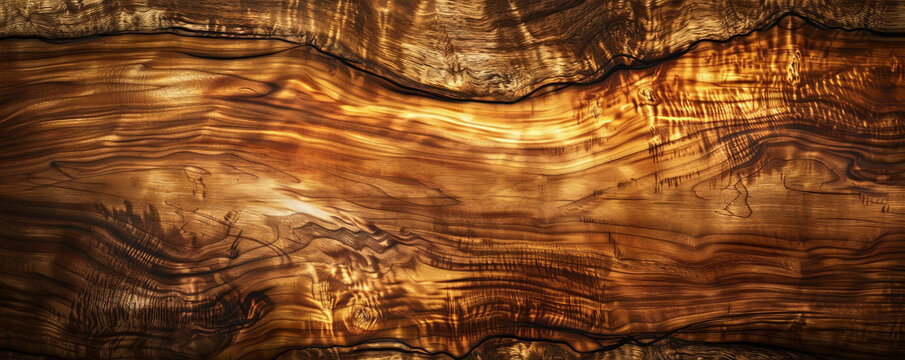 A refined koa wood backdrop featuring warm, golden hues and intricate grain details, perfect for luxurious visuals.