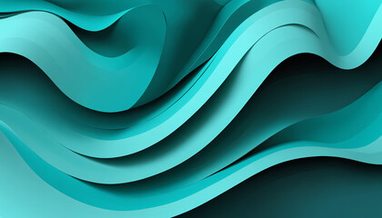 vertical colorful with 3D abstract liquid layers, paper cut waves