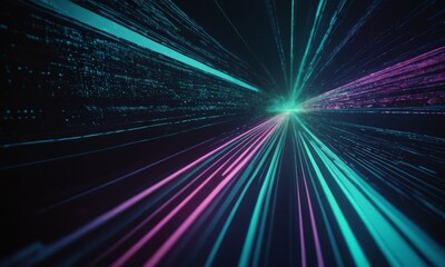 digital illustration of a colorful laser light display.