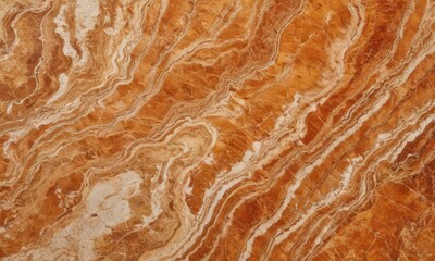 Naklejka premium close-up of a marble surface with a unique, swirling pattern of orange and brown hues.