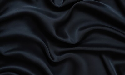 Fototapeta premium close-up of a dark blue fabric with a wavy texture.