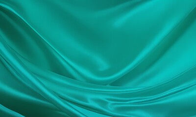 Obraz premium close-up of a flowing, turquoise-colored fabric or material.