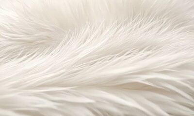 Obraz premium close-up of a fluffy white fur texture.