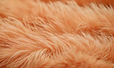 Fototapeta premium close-up of a fuzzy orange surface, possibly a piece of fabric or a soft material.
