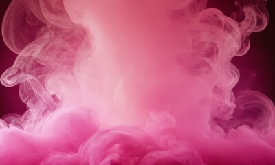 Fototapeta premium large cloud of pink smoke or vapor, with the smoke swirling and curling around the edges of the frame.