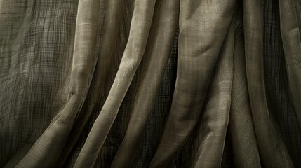 Obraz premium Elegant Linen Curtain with Fine Weave for Stylish Home Decor