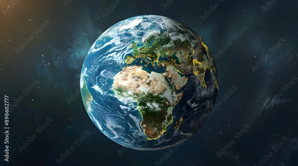 Aufkleber Visualizing Global Weather Patterns A Digital Globe Showcasing Climatic Zones Worldwide