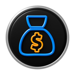 Money bag 3d illustration icon