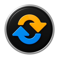 Refresh 3d illustration icon