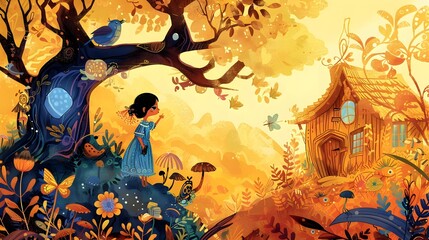 Whimsical and Colorful for Children s Storybooks and Fairytales