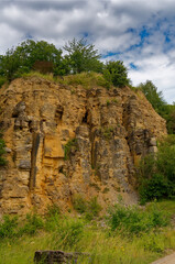 Alter Steinbruch bei Holzhausen, Gemeinde Dittelbrunn, Landkreis Schweinfurt, Unterfranken, Bayern,...
