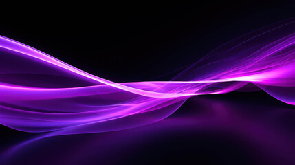 The Mesmerizing Dance of Vibrant Purple Light Waves Piercing Through the Enigmatic Darkness