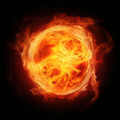 The Fiery Orb of Incandescent Flames Swirling in a Dance of Eternal Energy and Radiance