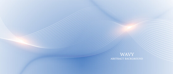 Obraz premium Modern abstract background with wavy lines. Digital technology concept. vector illustration. 