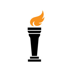 olympic torch icon vector flat design