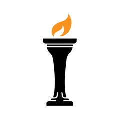 olympic torch icon vector flat design