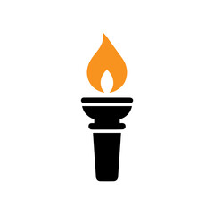 olympic torch icon vector flat design